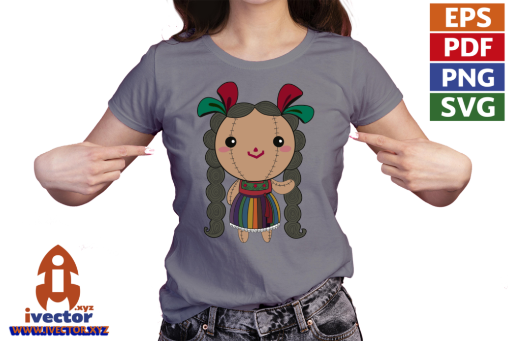 MUNECA-MEXICANA-COLORIDA-VECTOR-EDITABLE-EPS-PDF-SVG-01-PLAYERA7 MUÑECA MEXICANA COLORIDA VECTOR EDITABLE EPS PDF SVG