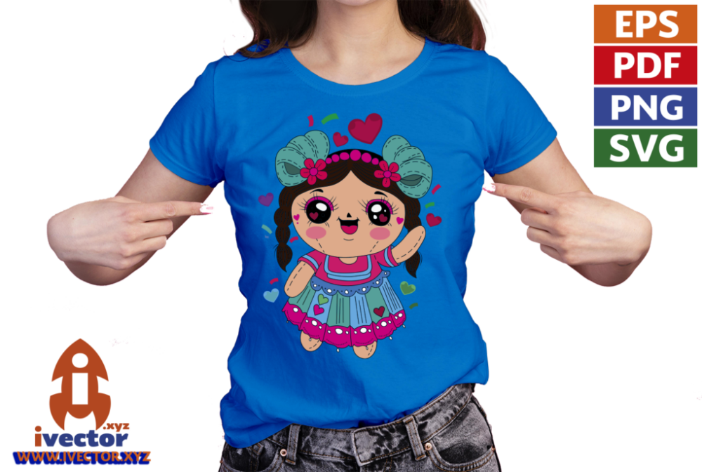 MUNECA-MEXICANA-CORAZONES-VECTOR-EPS-PDF-EDITABLE-01-PLAYERA2 MUÑECA MEXICANA CORAZONES VECTOR EPS PDF EDITABLE