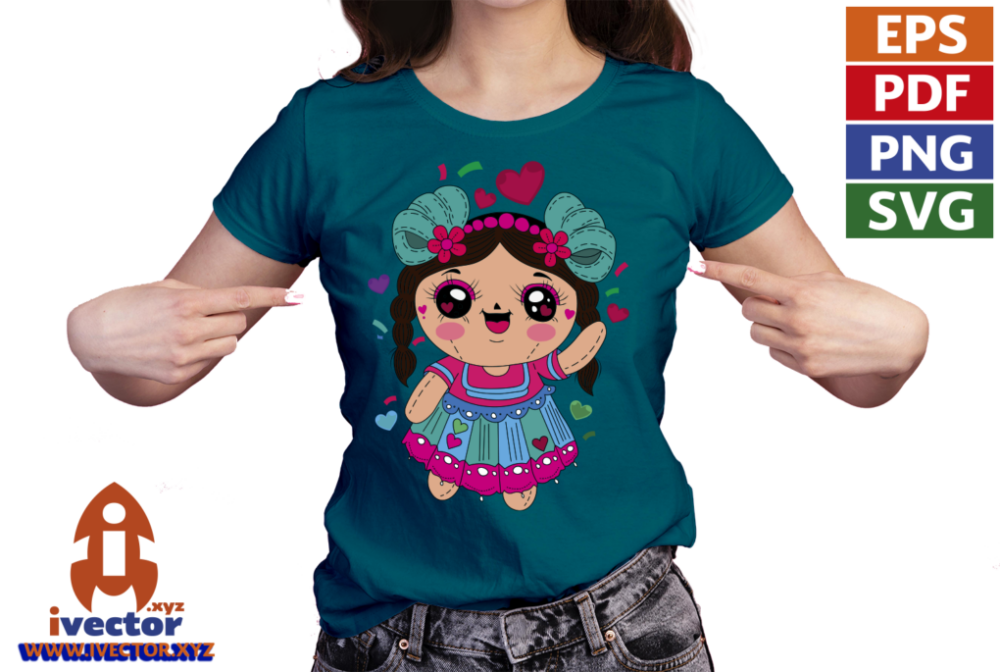 MUNECA-MEXICANA-CORAZONES-VECTOR-EPS-PDF-EDITABLE-01-PLAYERA4 MUÑECA MEXICANA CORAZONES VECTOR EPS PDF EDITABLE