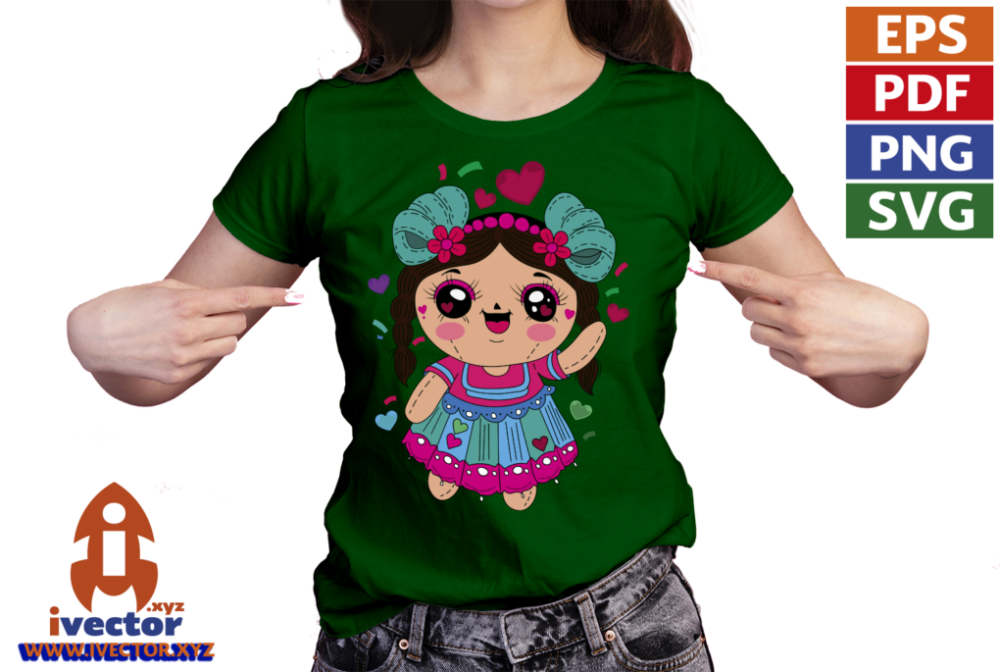 MUNECA-MEXICANA-CORAZONES-VECTOR-EPS-PDF-EDITABLE-01-PLAYERA6 MUÑECA MEXICANA CORAZONES VECTOR EPS PDF EDITABLE
