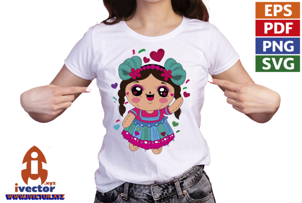 MUNECA-MEXICANA-CORAZONES-VECTOR-EPS-PDF-EDITABLE-01-PLAYERA9 MUÑECA MEXICANA CORAZONES VECTOR EPS PDF EDITABLE
