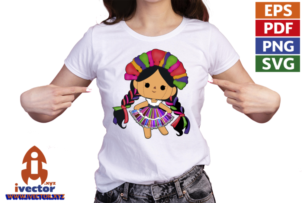 MUNECA-MEXICANA-FUNKO-COLORIDA-VECTOR-EPS-PDF-EDITABLE-01-playera2 MUÑECA MEXICANA FUNKO COLORIDA VECTOR EPS PDF EDITABLE