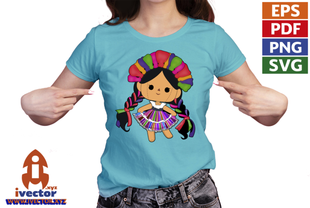 MUNECA-MEXICANA-FUNKO-COLORIDA-VECTOR-EPS-PDF-EDITABLE-01-playera3 MUÑECA MEXICANA FUNKO COLORIDA VECTOR EPS PDF EDITABLE