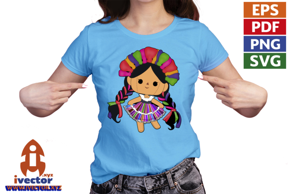 MUNECA-MEXICANA-FUNKO-COLORIDA-VECTOR-EPS-PDF-EDITABLE-01-playera5 MUÑECA MEXICANA FUNKO COLORIDA VECTOR EPS PDF EDITABLE
