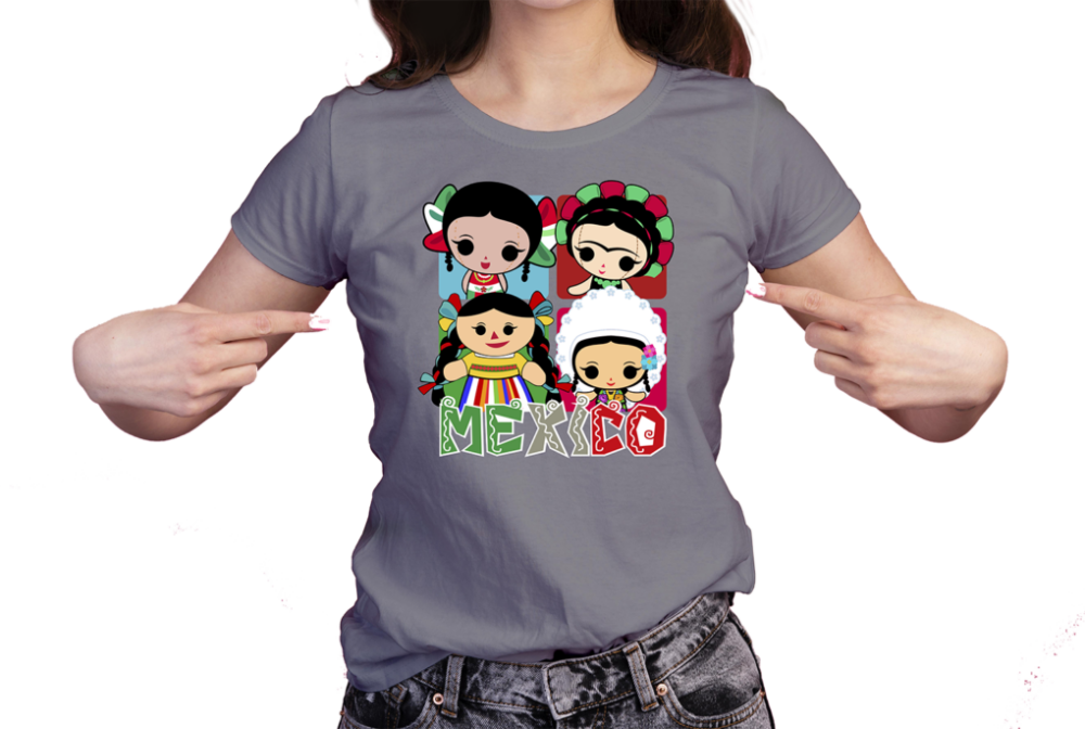 MUNECA-MEXICANA-RECUADROS-COLORIDOS-VECTOR-PLAYERA1 MUÑECA MEXICANA FIESTAS PATRIAS VECTOR COLORIDO EPS PDF