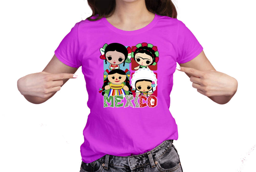 MUNECA-MEXICANA-RECUADROS-COLORIDOS-VECTOR-PLAYERA2 MUÑECA MEXICANA FIESTAS PATRIAS VECTOR COLORIDO EPS PDF