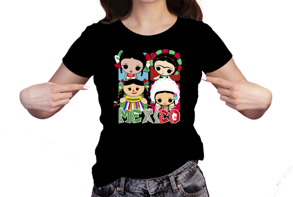 MUNECA-MEXICANA-RECUADROS-COLORIDOS-VECTOR-PLAYERA4 MUÑECA MEXICANA FIESTAS PATRIAS VECTOR COLORIDO EPS PDF