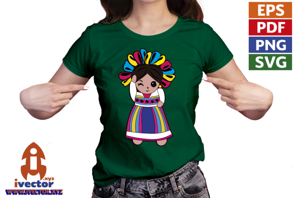 MUNECA-TRADICIONAL-MEXICANA-VECTOR-EDITABLE-EPS-PDF-01-PLAYERA4 MUÑECA TRADICIONAL MEXICANA VECTOR EDITABLE EPS PDF