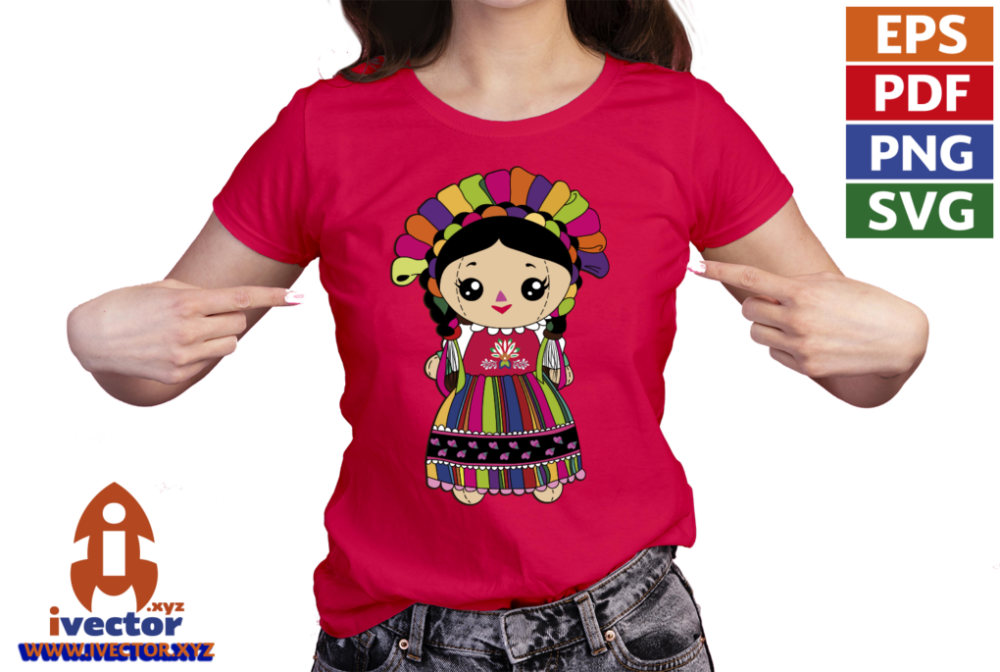 MUNECA-TRAPO-MEXICANA-FIESTAS-PATRIAS-VECTOR-EDITABLE-EPS-PDF-SVG-01-playera6 MUÑECA MEXICANA FIESTAS PATRIAS VECTOR EPS PDF SVG
