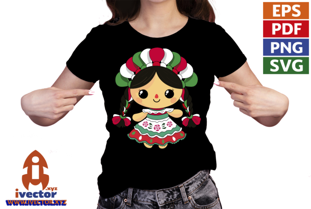 MUNEQUITA-MEXICANA-VECTOR-EDITABLE-EPS-PDF-SVG-01-PLAYERA3 MUÑEQUITA MEXICANA VECTOR EDITABLE EPS PDF SVG
