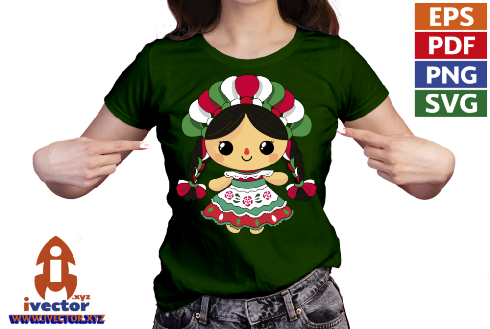 MUNEQUITA-MEXICANA-VECTOR-EDITABLE-EPS-PDF-SVG-01-PLAYERA6 MUÑEQUITA MEXICANA VECTOR EDITABLE EPS PDF SVG