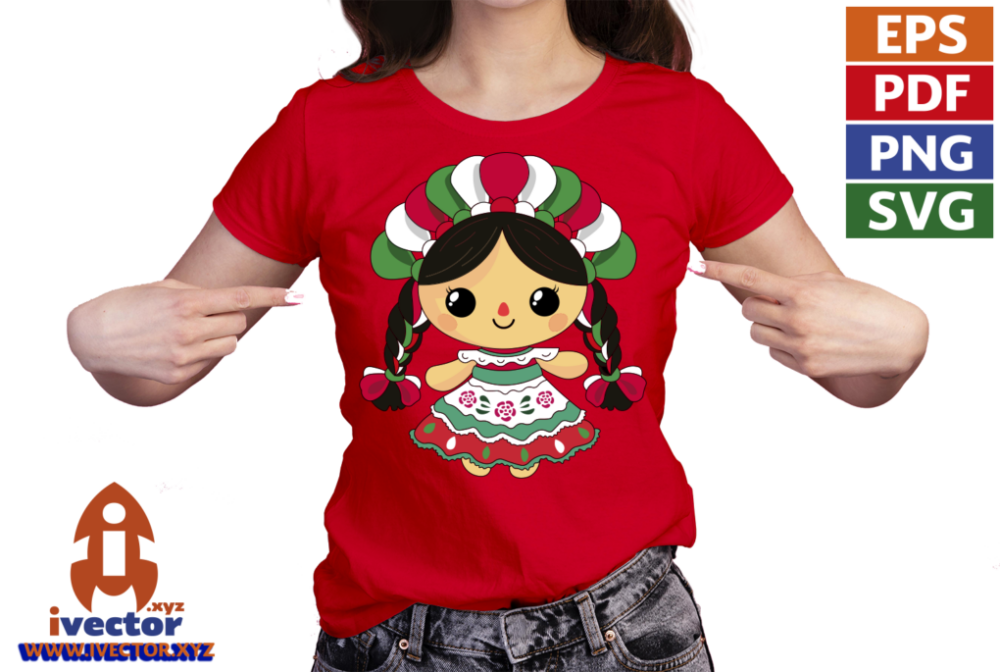 MUNEQUITA-MEXICANA-VECTOR-EDITABLE-EPS-PDF-SVG-01-PLAYERA7 MUÑEQUITA MEXICANA VECTOR EDITABLE EPS PDF SVG