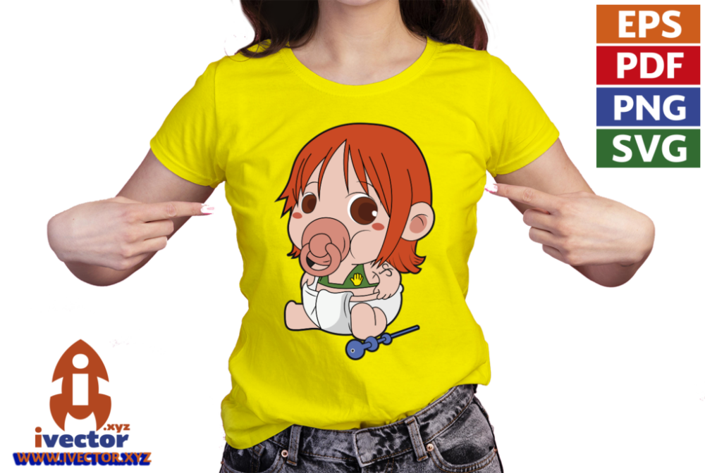 NAMI-ONE-PEACE-VECTOR-EDITABLE-EPS-PDF-SVG-ANIME-01-PLAYERA4 NAMI ONE PIECE VECTOR EDITABLE EPS PDF SVG ANIME