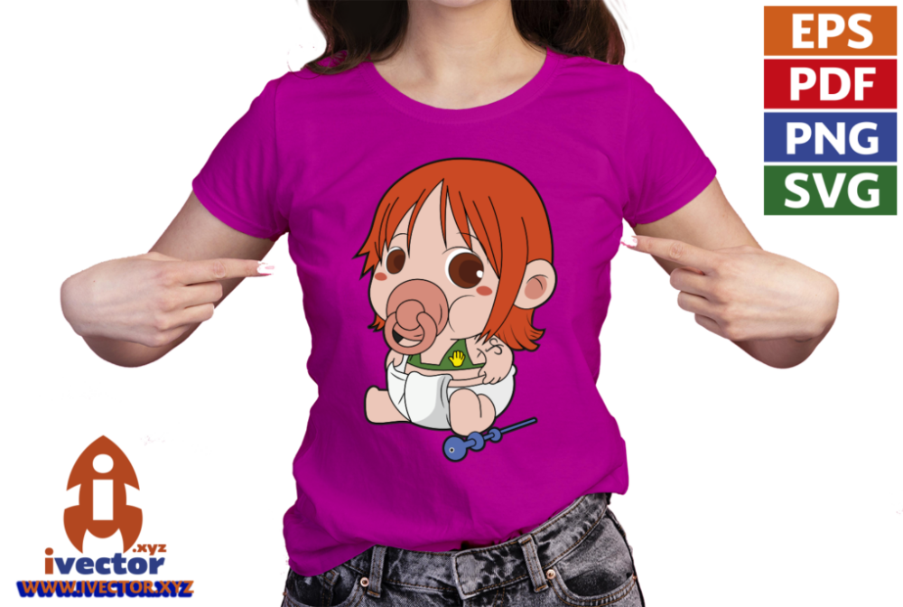 NAMI-ONE-PEACE-VECTOR-EDITABLE-EPS-PDF-SVG-ANIME-01-PLAYERA6 NAMI ONE PIECE VECTOR EDITABLE EPS PDF SVG ANIME