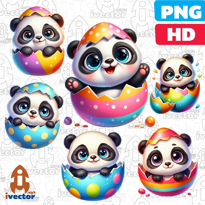 PANDAS-HUEVOS-DE-PASCUA-IMAGEN-HD-01 PANDAS HUEVOS DE PASCUA IMAGEN HD