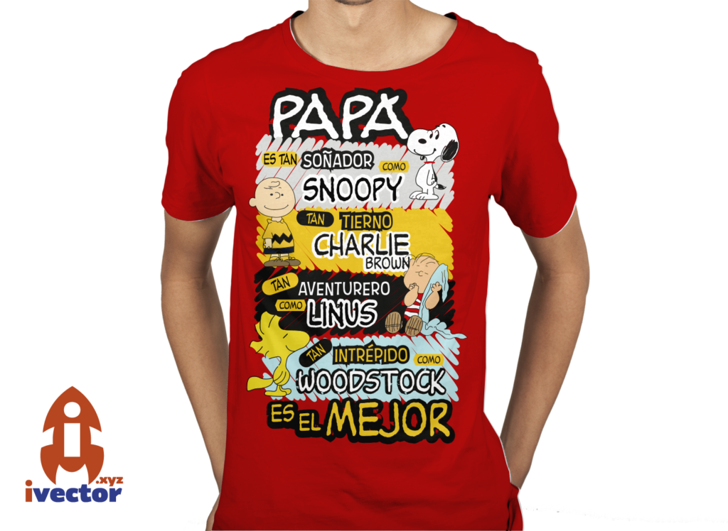 PAPA-ERES-EL-MEJOR-SNOOPY-PLAYERA-4-1024x748 Papá es tan.... como Snoopy vector Eps Pdf