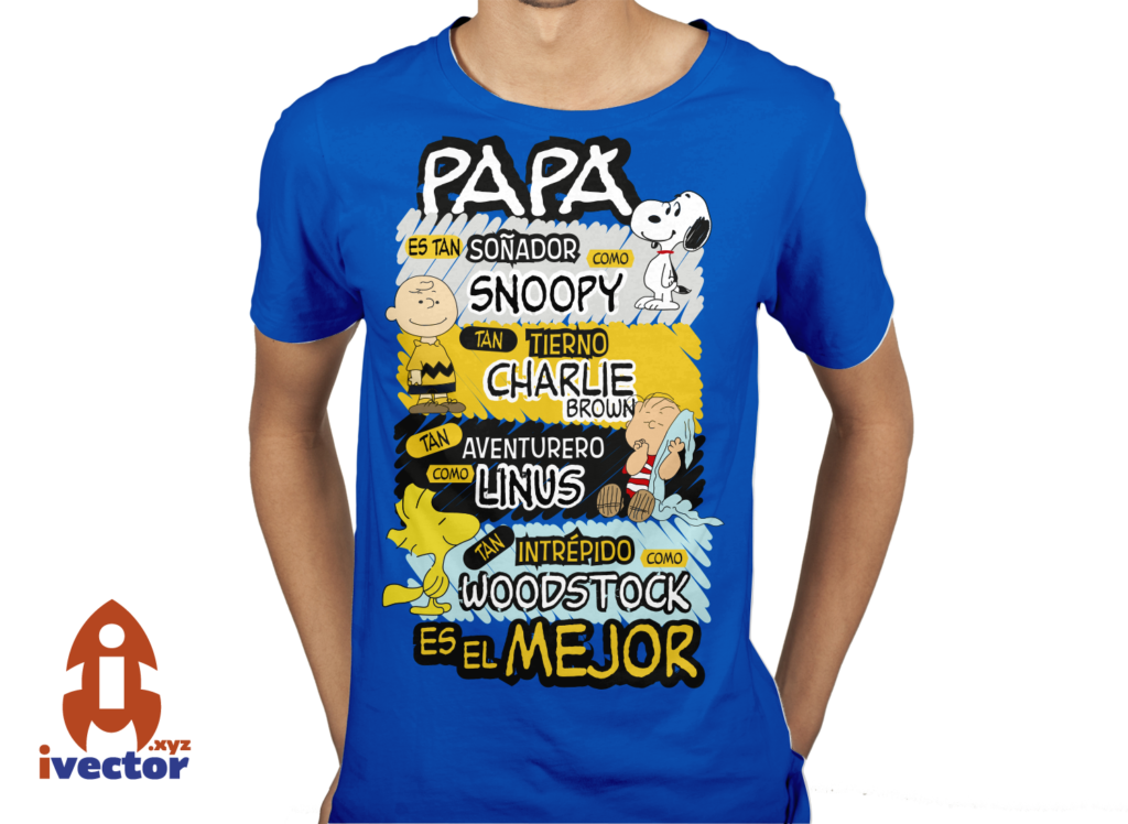 PAPA-ERES-EL-MEJOR-SNOOPY-PLAYERA-5-1024x748 Papá es tan.... como Snoopy vector Eps Pdf