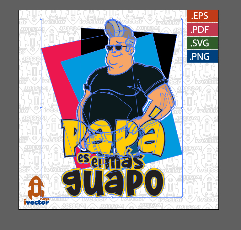 PAPA-ES-EL-MAS-GUAPO-JONNY-BRAVO-VECTOR_2 PAPA ES EL MAS GUAPO JONNY BRAVO VECTOR