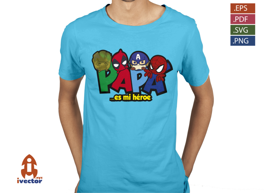 PAPA-MI-HEROE-LOGO-VECTOR-EDITABLE-EPS-PDF-SVG-PLAYERA4 PAPÁ MI HÉROE LOGO VECTOR EDITABLE EPS PDF SVG