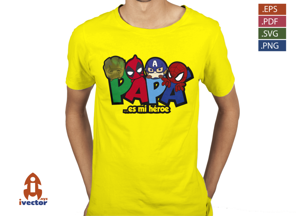 PAPA-MI-HEROE-LOGO-VECTOR-EDITABLE-EPS-PDF-SVG-PLAYERA5 PAPÁ MI HÉROE LOGO VECTOR EDITABLE EPS PDF SVG