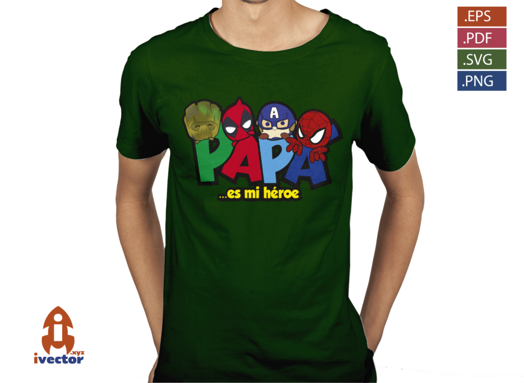 PAPA-MI-HEROE-LOGO-VECTOR-EDITABLE-EPS-PDF-SVG-PLAYERA7 PAPÁ MI HÉROE LOGO VECTOR EDITABLE EPS PDF SVG