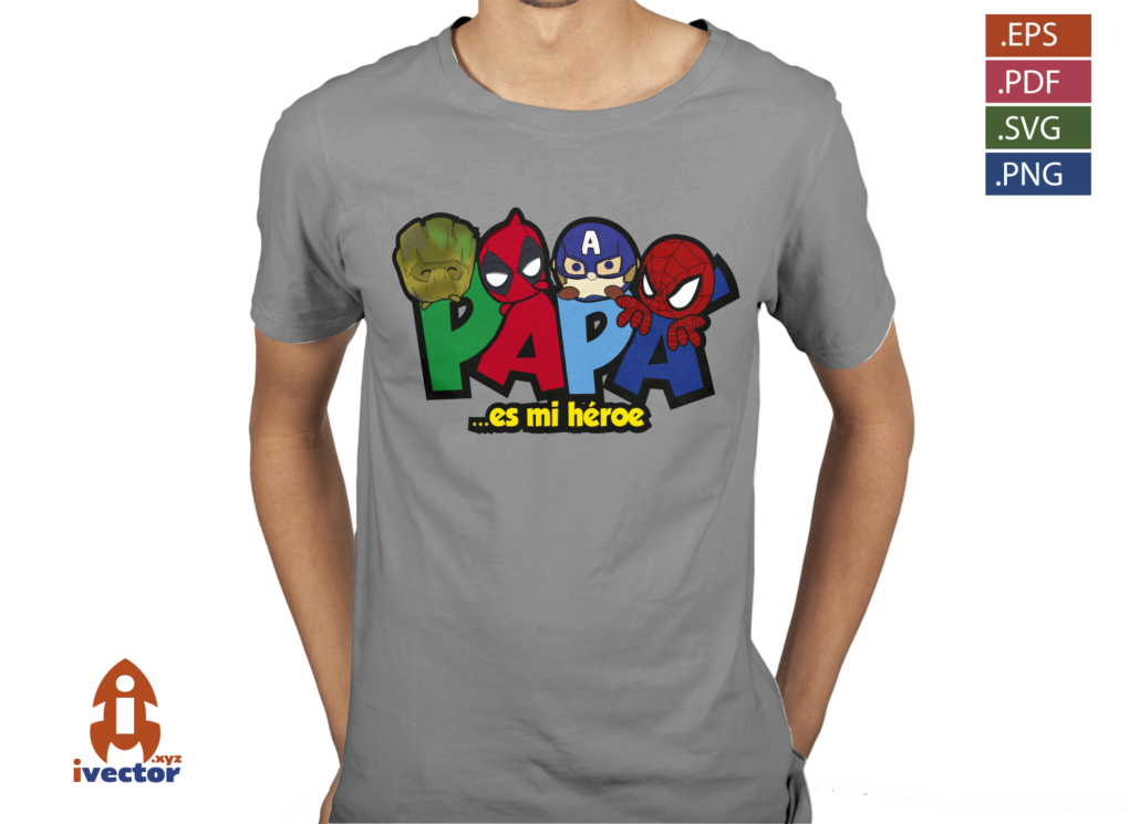 PAPA-MI-HEROE-LOGO-VECTOR-EDITABLE-EPS-PDF-SVG-PLAYERA8 PAPÁ MI HÉROE LOGO VECTOR EDITABLE EPS PDF SVG