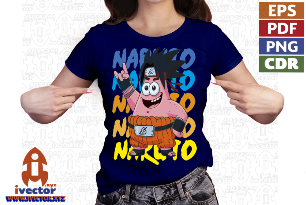 PATRICIO-PERSONAJE-BOB-ESPONJA-NARUTO-VECTOR-01-P1 PATRICIO PERSONAJE BOB ESPONJA NARUTO VECTOR