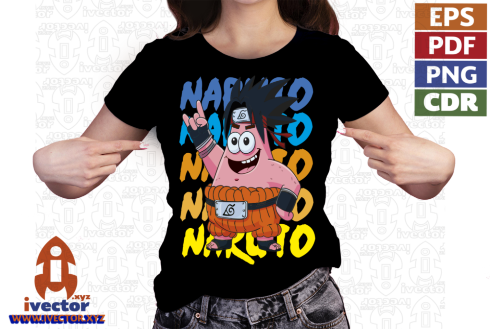 PATRICIO-PERSONAJE-BOB-ESPONJA-NARUTO-VECTOR-01-P2 PATRICIO PERSONAJE BOB ESPONJA NARUTO VECTOR