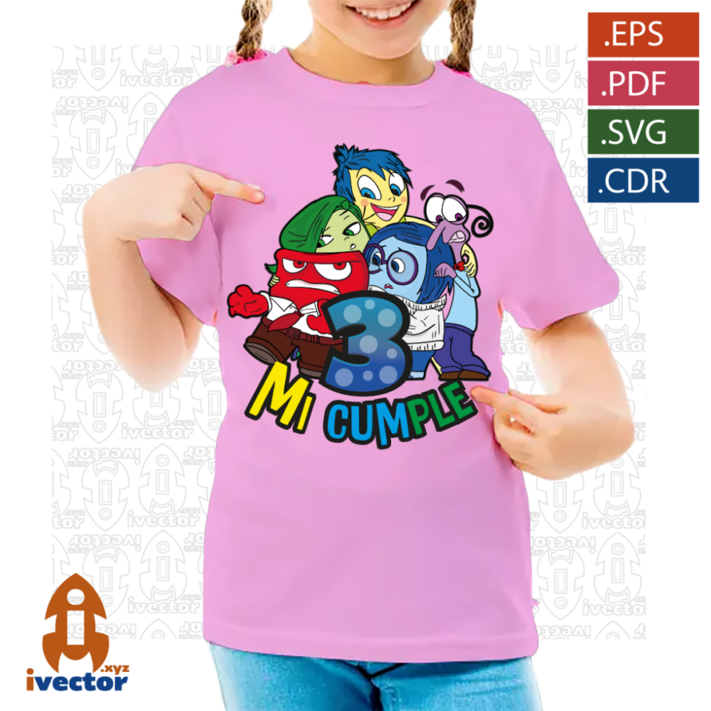 PERSONAJES-INTENSAMENTE-VECTOR-EDITABLE-P1 PERSONAJES CUMPLEAÑOS INTENSAMENTE VECTOR EDITABLE