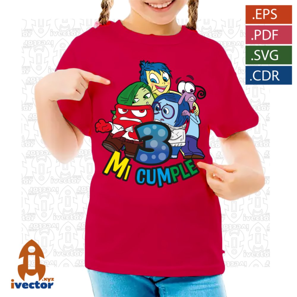 PERSONAJES-INTENSAMENTE-VECTOR-EDITABLE-P5 PERSONAJES CUMPLEAÑOS INTENSAMENTE VECTOR EDITABLE