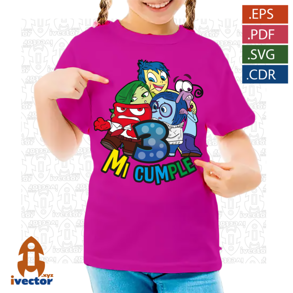 PERSONAJES-INTENSAMENTE-VECTOR-EDITABLE-P6 PERSONAJES CUMPLEAÑOS INTENSAMENTE VECTOR EDITABLE