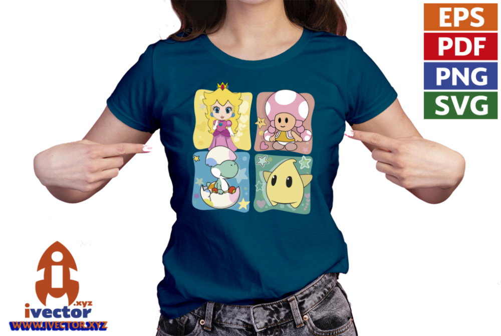 PERSONAJES-PEACH-SUPER-MARIO-RECUADROS-VECTOR-EPS-PDF-EDITABLE-01-PLAYERA1 PERSONAJES PEACH SUPER MARIO RECUADROS VECTOR EPS PDF
