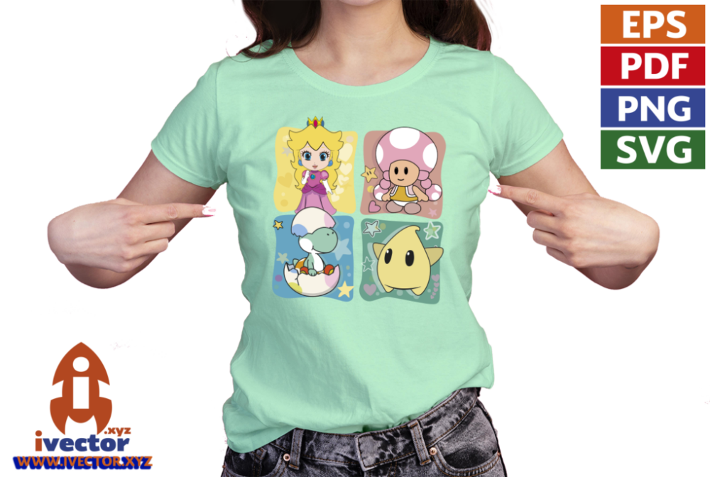 PERSONAJES-PEACH-SUPER-MARIO-RECUADROS-VECTOR-EPS-PDF-EDITABLE-01-PLAYERA7 PERSONAJES PEACH SUPER MARIO RECUADROS VECTOR EPS PDF