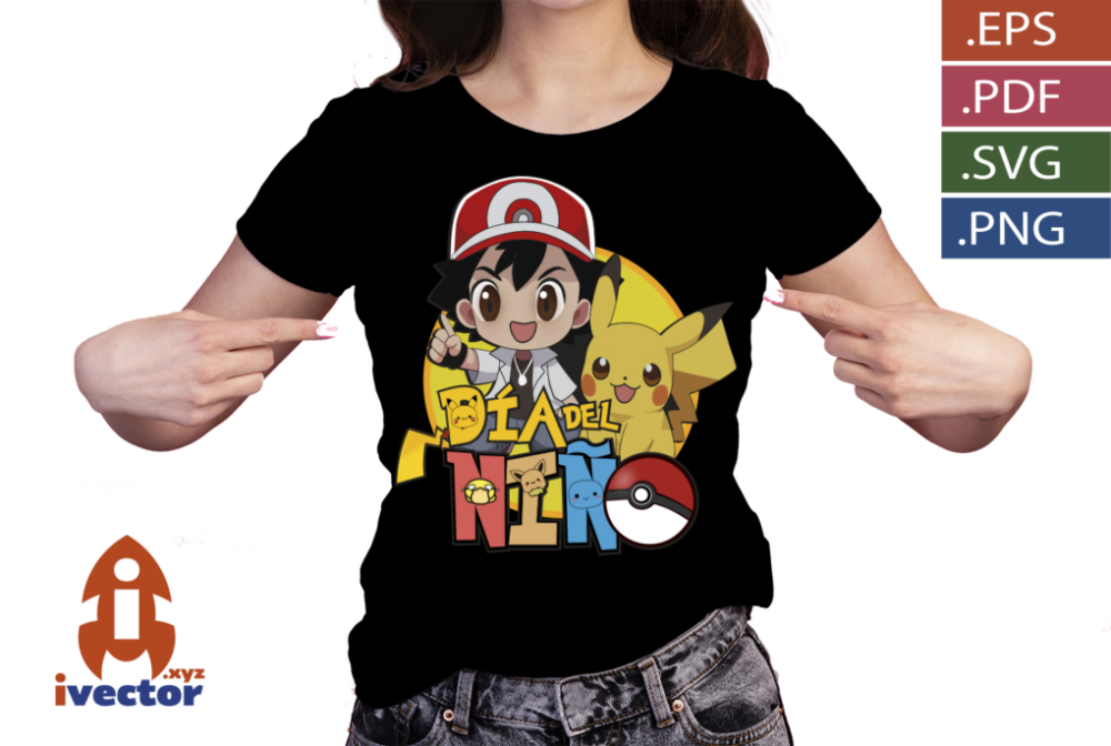 PIKACHU-ASH-POKEMON-DIA-DEL-NINA-VECTOR_P3 PIKACHU ASH POKEMON DÍA DEL NIÑO VECTOR