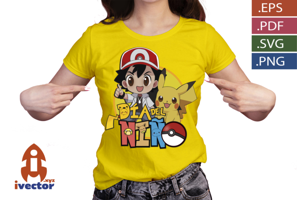 PIKACHU-ASH-POKEMON-DIA-DEL-NINA-VECTOR_P4 PIKACHU ASH POKEMON DÍA DEL NIÑO VECTOR