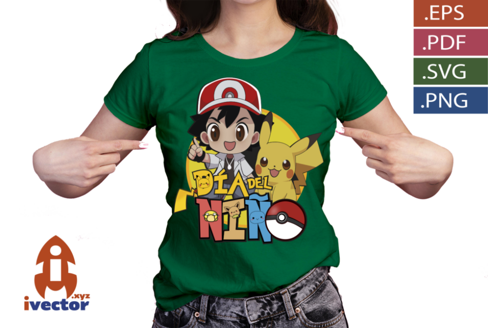 PIKACHU-ASH-POKEMON-DIA-DEL-NINA-VECTOR_P5 PIKACHU ASH POKEMON DÍA DEL NIÑO VECTOR