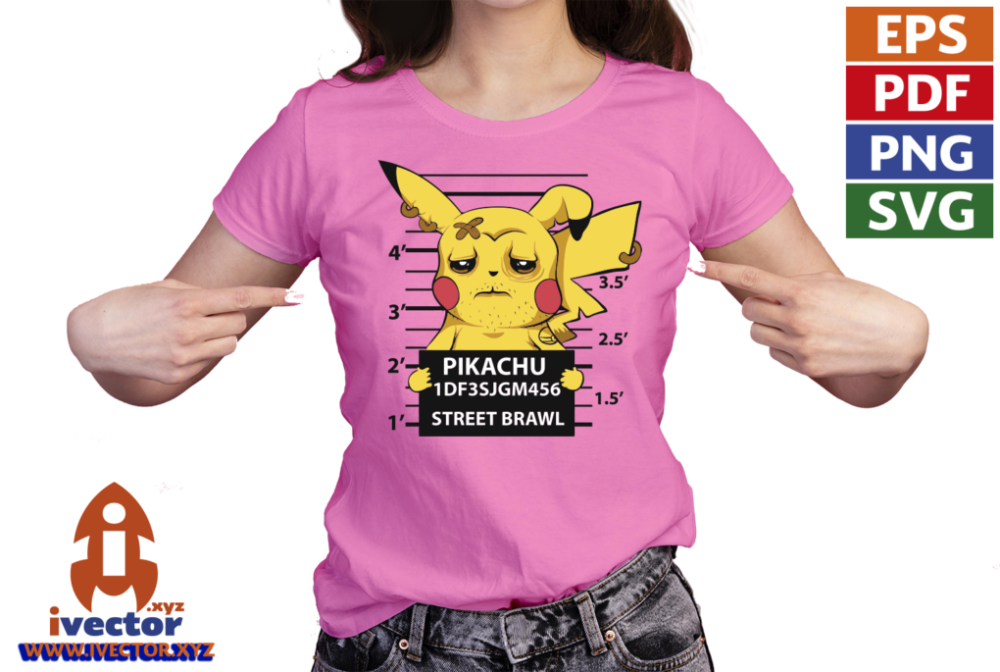 PIKACHU-PRESIDIARIO-VECTOR-EDITABLE-EPS-PDF-01-PLAYERA1 PIKACHU PRESIDIARIO VECTOR EDITABLE EPS PDF