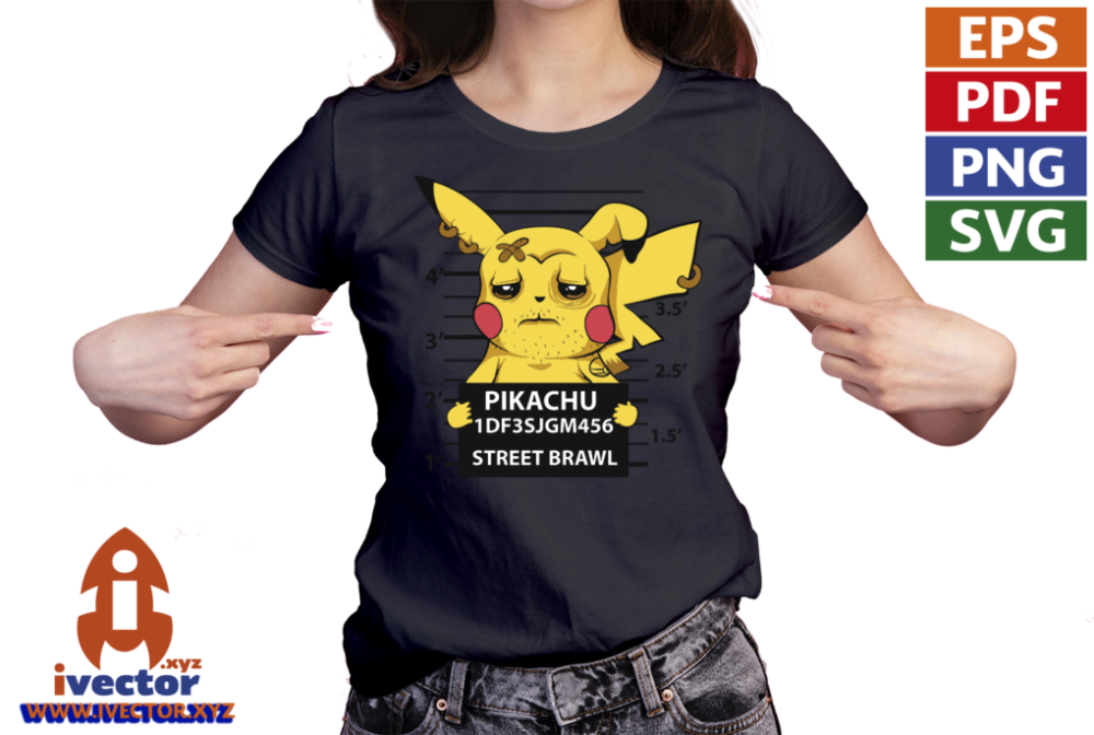 PIKACHU-PRESIDIARIO-VECTOR-EDITABLE-EPS-PDF-01-PLAYERA7 PIKACHU PRESIDIARIO VECTOR EDITABLE EPS PDF