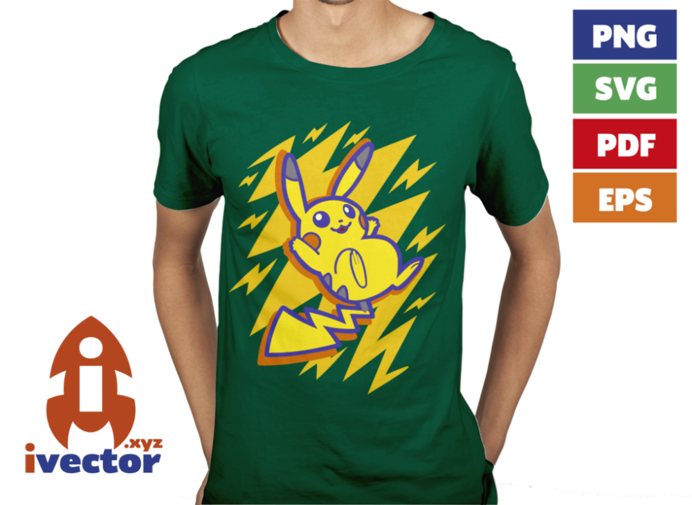 PIKACHU-RAYOS-POKEMON-VECTOR-EDITABLE-EPS-PDF-01-PLAYERA5 PIKACHU RAYOS POKEMON VECTOR EDITABLE EPS PDF