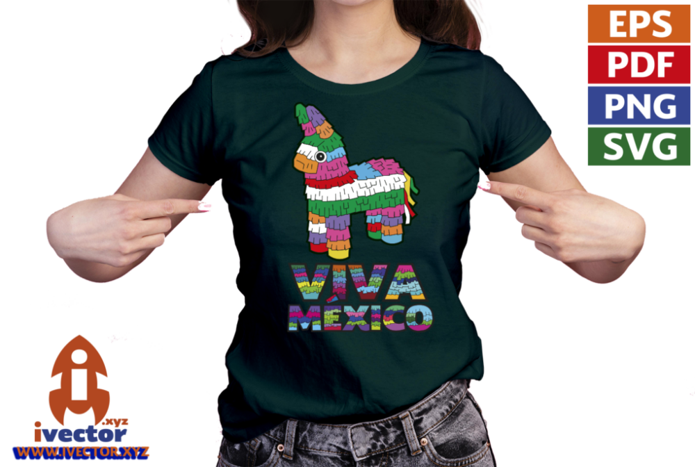 PINATA-VIVA-MEXICO-VECTOR-EDITABLE-EPS-PDF-SVG-COLORIDO-01-PLAYERA4 PIÑATA MEXICANA VECTOR EDITABLE EPS PDF SVG