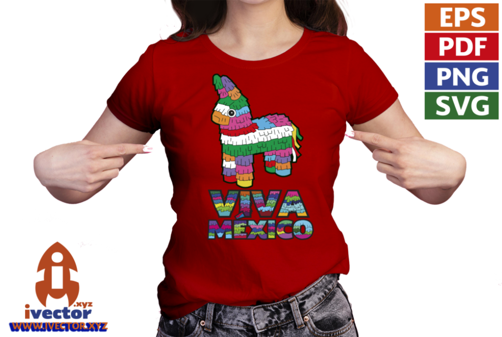 PINATA-VIVA-MEXICO-VECTOR-EDITABLE-EPS-PDF-SVG-COLORIDO-01-PLAYERA6 PIÑATA MEXICANA VECTOR EDITABLE EPS PDF SVG