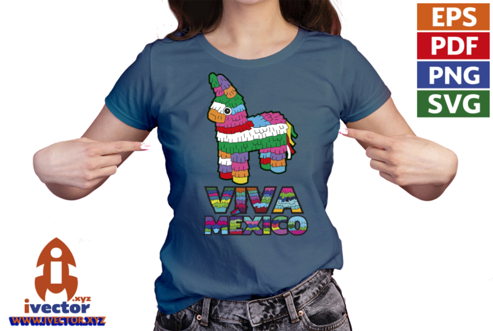 PINATA-VIVA-MEXICO-VECTOR-EDITABLE-EPS-PDF-SVG-COLORIDO-01-PLAYERA7 PIÑATA MEXICANA VECTOR EDITABLE EPS PDF SVG