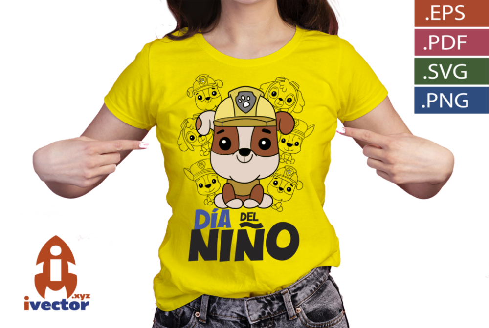 RUBBLE-PAW-PATROL-DIA-DEL-NINO-VECTORP1 RUBBLE PAW PATROL DIA DEL NIÑO VECTOR