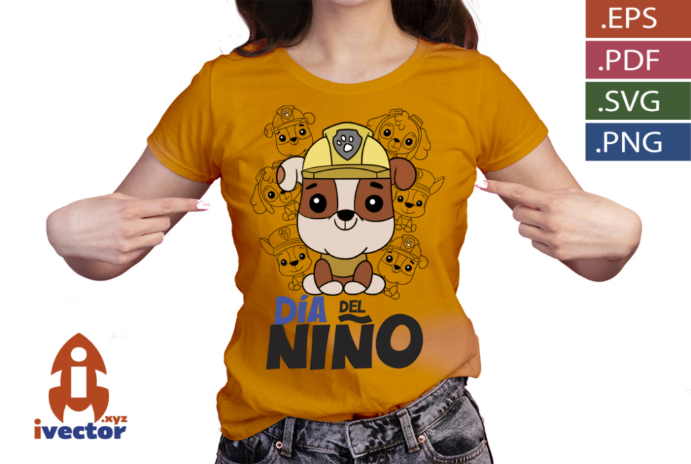 RUBBLE-PAW-PATROL-DIA-DEL-NINO-VECTORP3 RUBBLE PAW PATROL DIA DEL NIÑO VECTOR