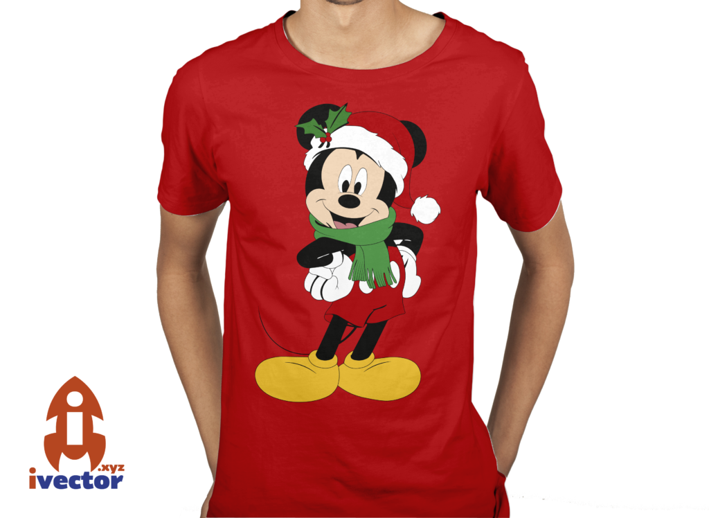 Rojo-6-1024x748 Mickey Mouse Navideño Vector EPS
