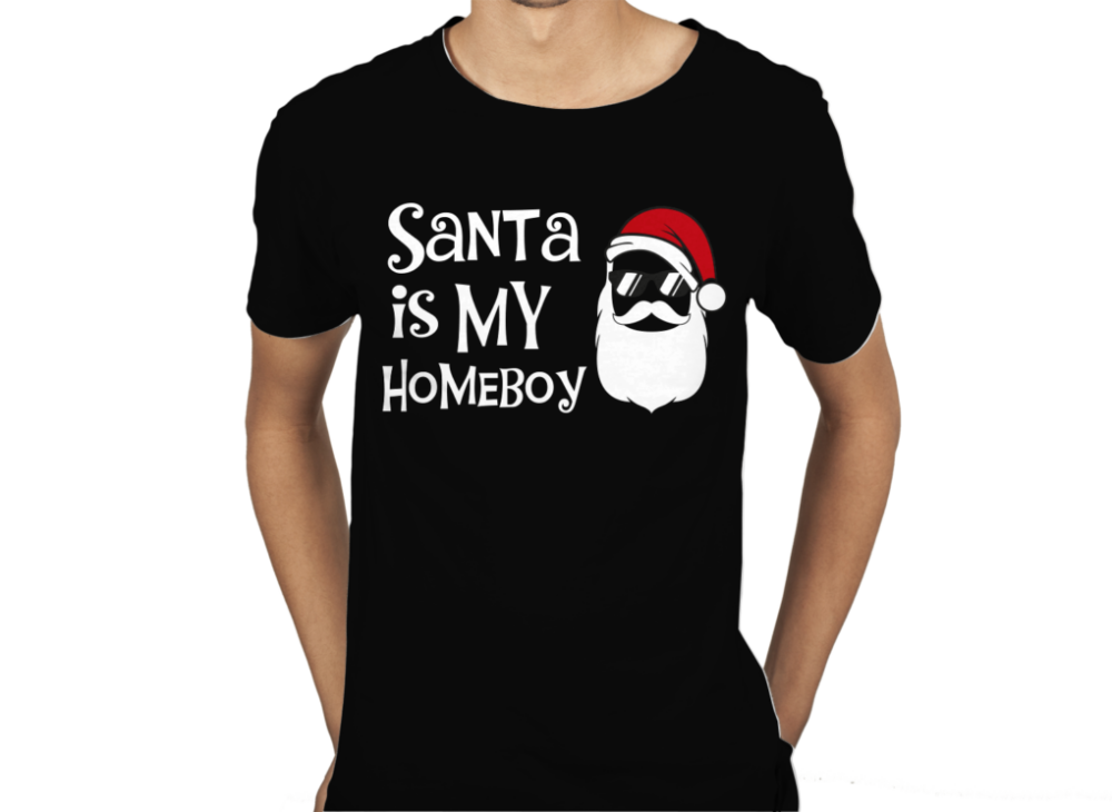 SANTA-IS-MY-HOMEBOY-01-PLAYERA2 SANTA IS MY HOMEBOY VECTOR EDITABLE