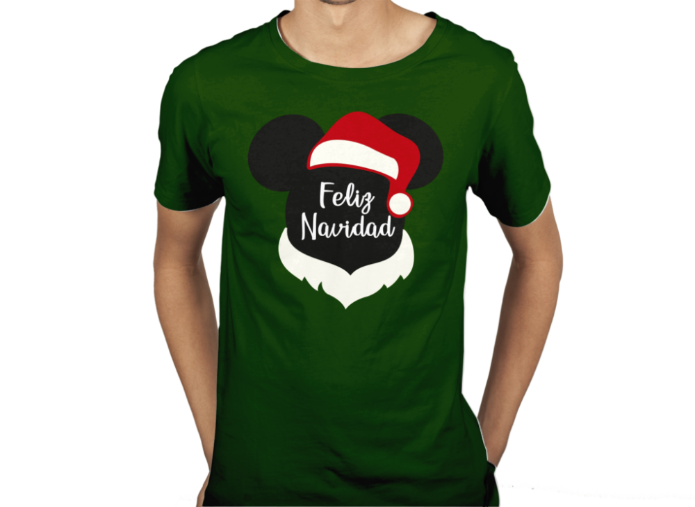 SILUETAS-MICKEY-AND-MINNIE-MOUSE-NAVIDAD-SANTA-EDITABLE-EPS-01-PLAYERA1 MICKEY MINNIE MOUSE NAVIDAD SANTA  EPS