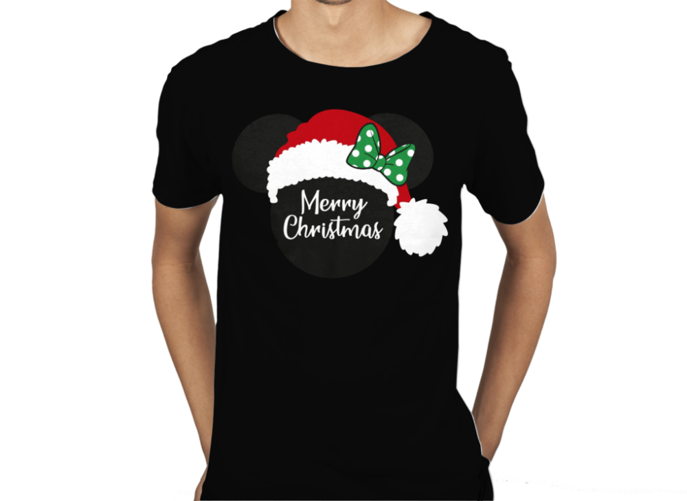 SILUETAS-MICKEY-AND-MINNIE-MOUSE-NAVIDAD-SANTA-EDITABLE-EPS-01-PLAYERA7 MICKEY MINNIE MOUSE NAVIDAD SANTA  EPS