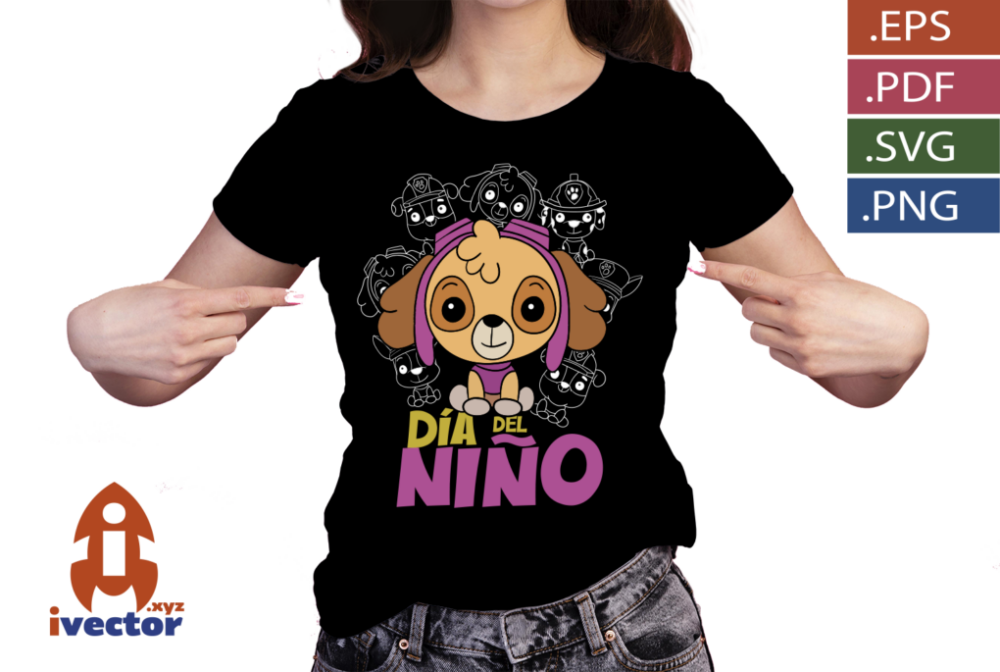 SKY-PAW-PATROL-DIA-DEL-NINO-BLACK-VECTOR1_p3 SKY PAW PATROL DIA DEL NIÑO BLACK VECTOR