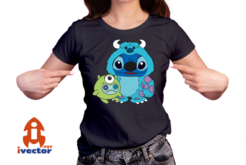 STITCH-DISFRAZ-SULLIVAN-VECTOR-HALLOWEEN-EPS-PDF-EDITABLE-01-playera4 STITCH DISFRAZ SULLIVAN VECTOR HALLOWEEN EPS PDF EDITABLE